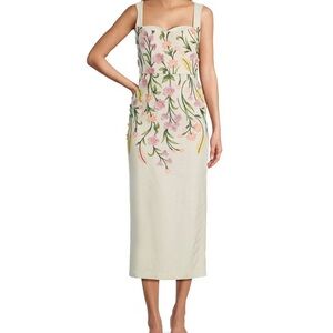 Floral Embroidered Cream Dress